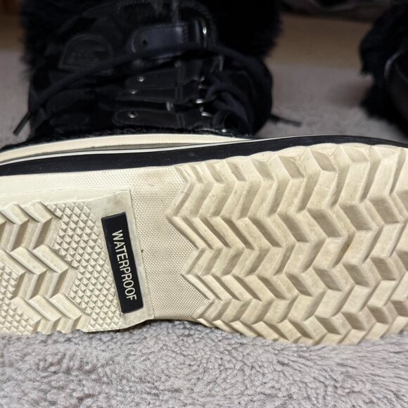 Sorel Joan of Arctic Reserve Black Cowhair Waterproof Winter Boots - Size 7 - Picture 7 of 8